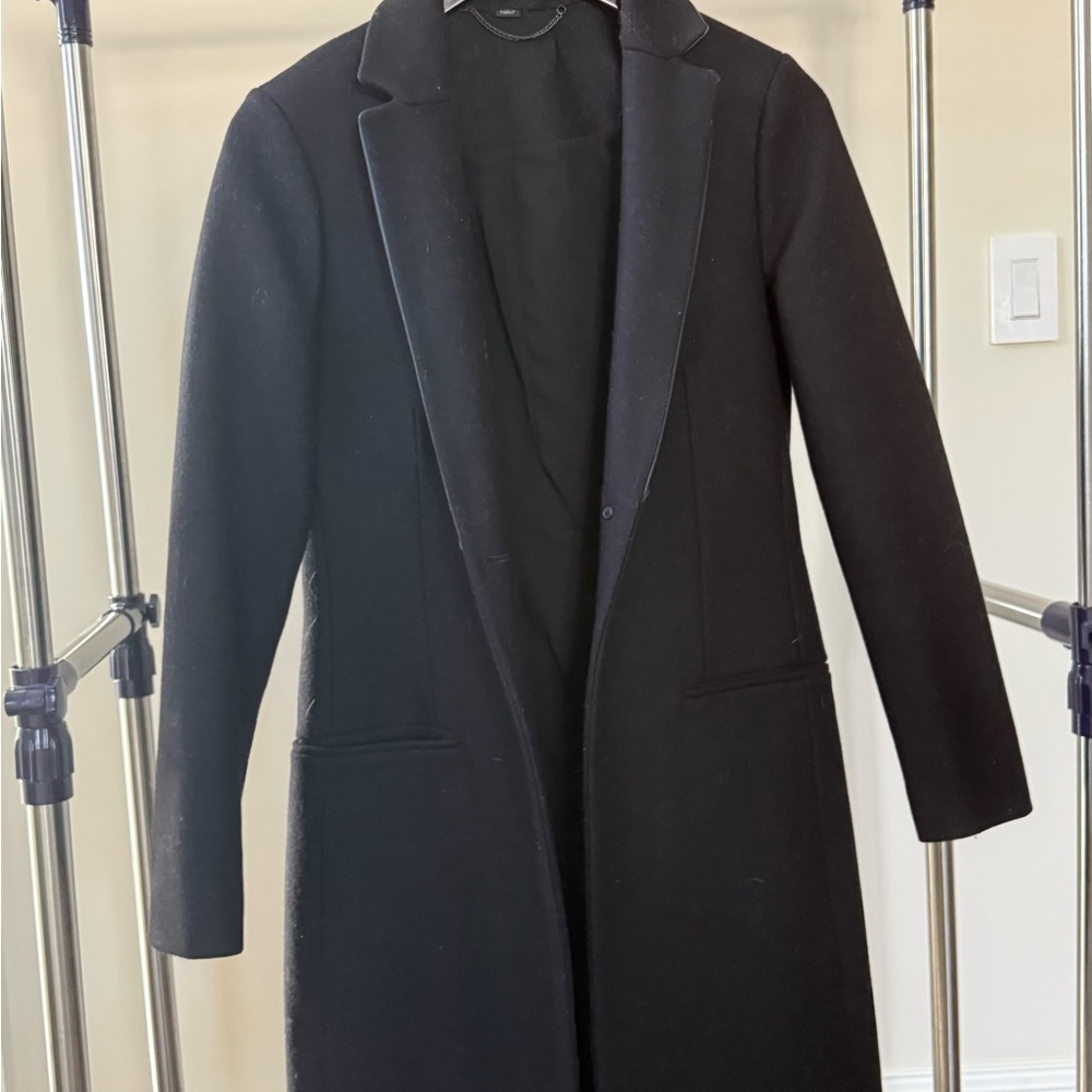 All Saints Men's Black Trench Coat